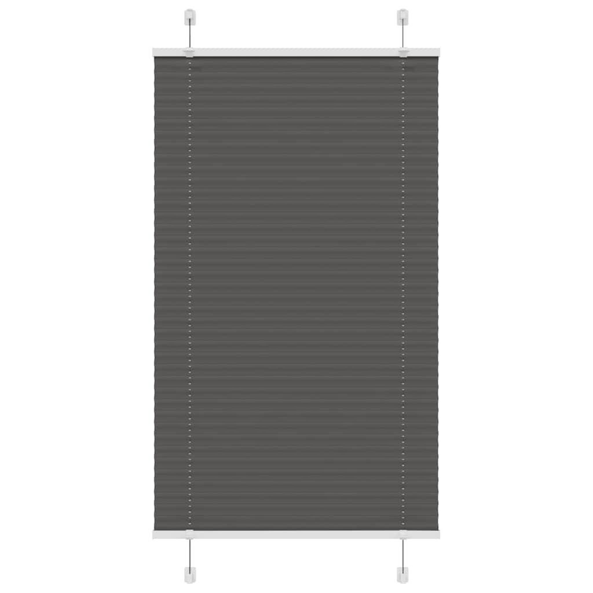 VIDAXL Store plisse noir 80x150 cm largeur du tissu 79,4 cm polyester