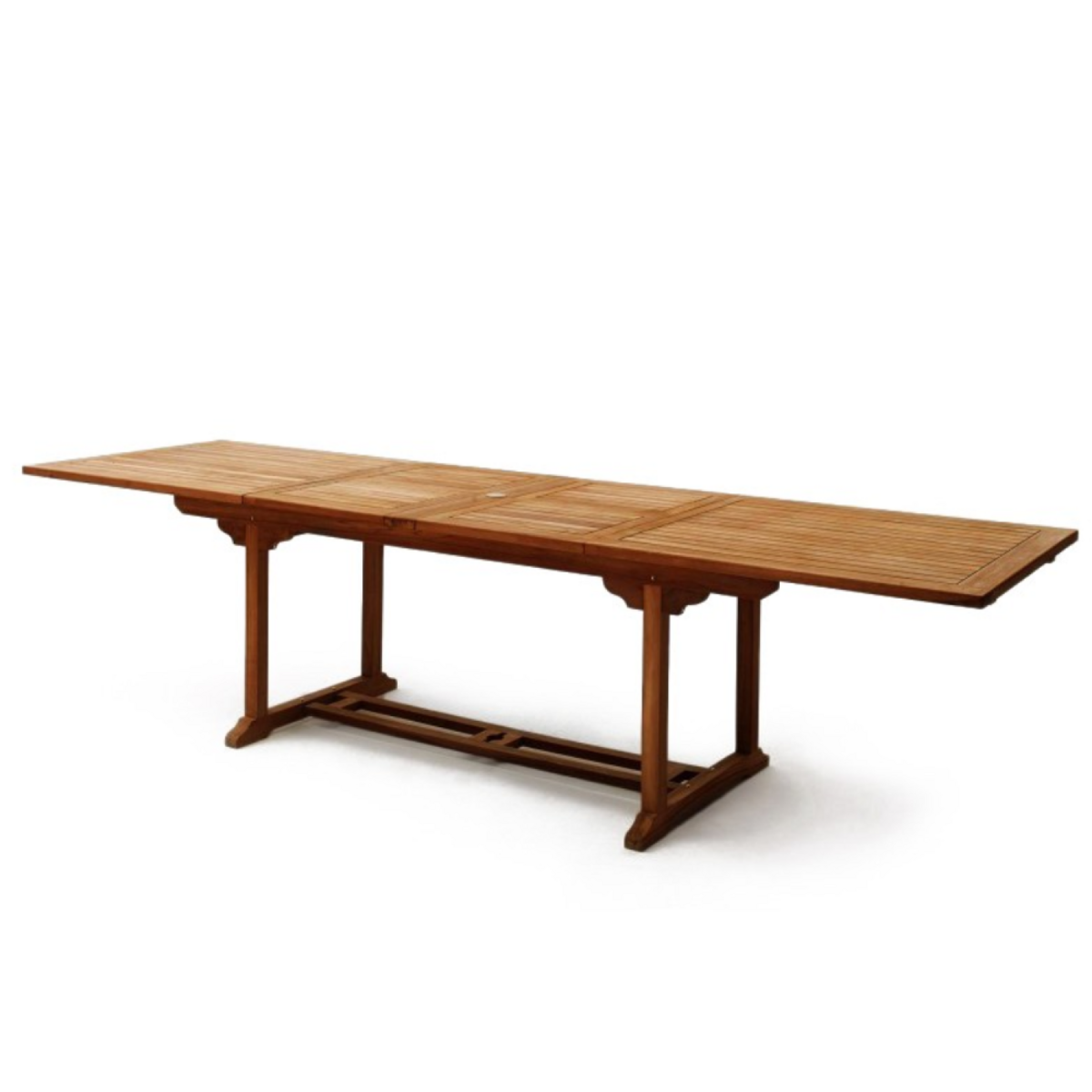 CONCEPT USINE Table de jardin rectangle 10 places et 10 chaises en teck huilé LUBOK