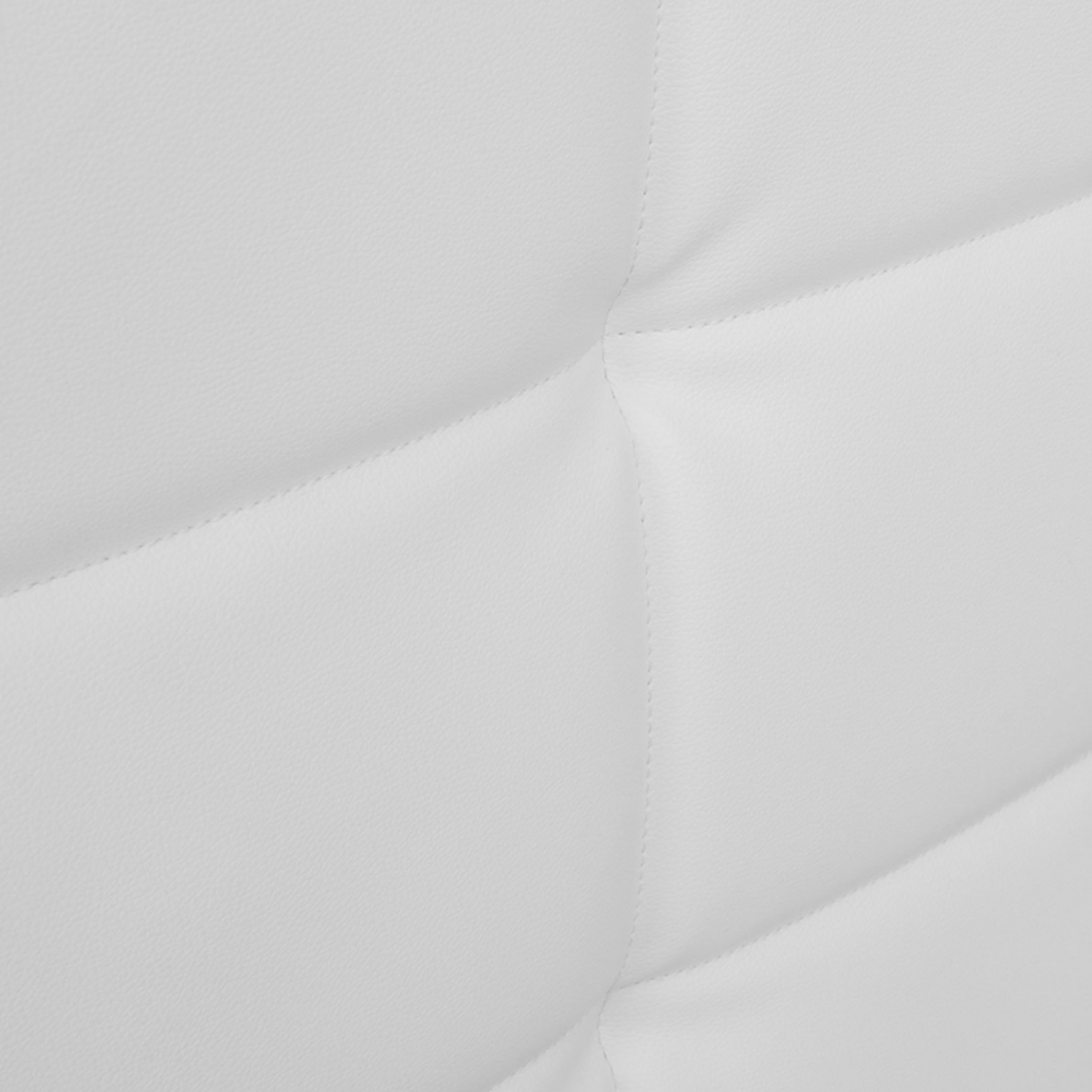 ID MARKET Lit double CHARLOTTE avec tête de lit et sommier 140 x 190 cm PVC blanc