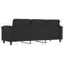 Voir la diapositive 5 : VIDAXL Canape a 3 places Noir 180 cm Tissu microfibre