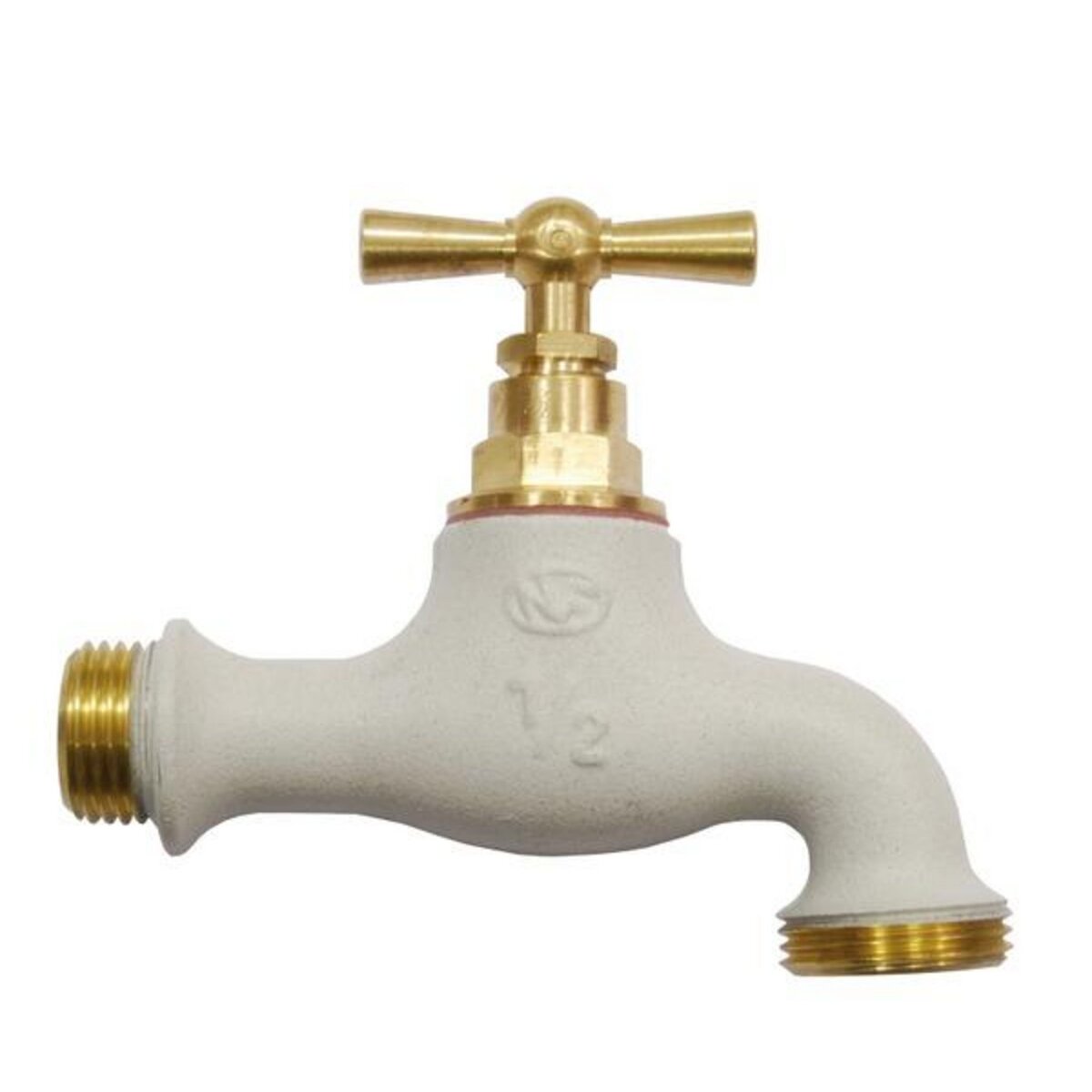 CENTRALE BRICO Robinet bicolore ton pierre