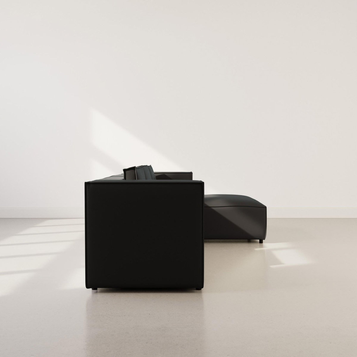 LISA DESIGN Stella - canapé d'angle droit 4 places en simili