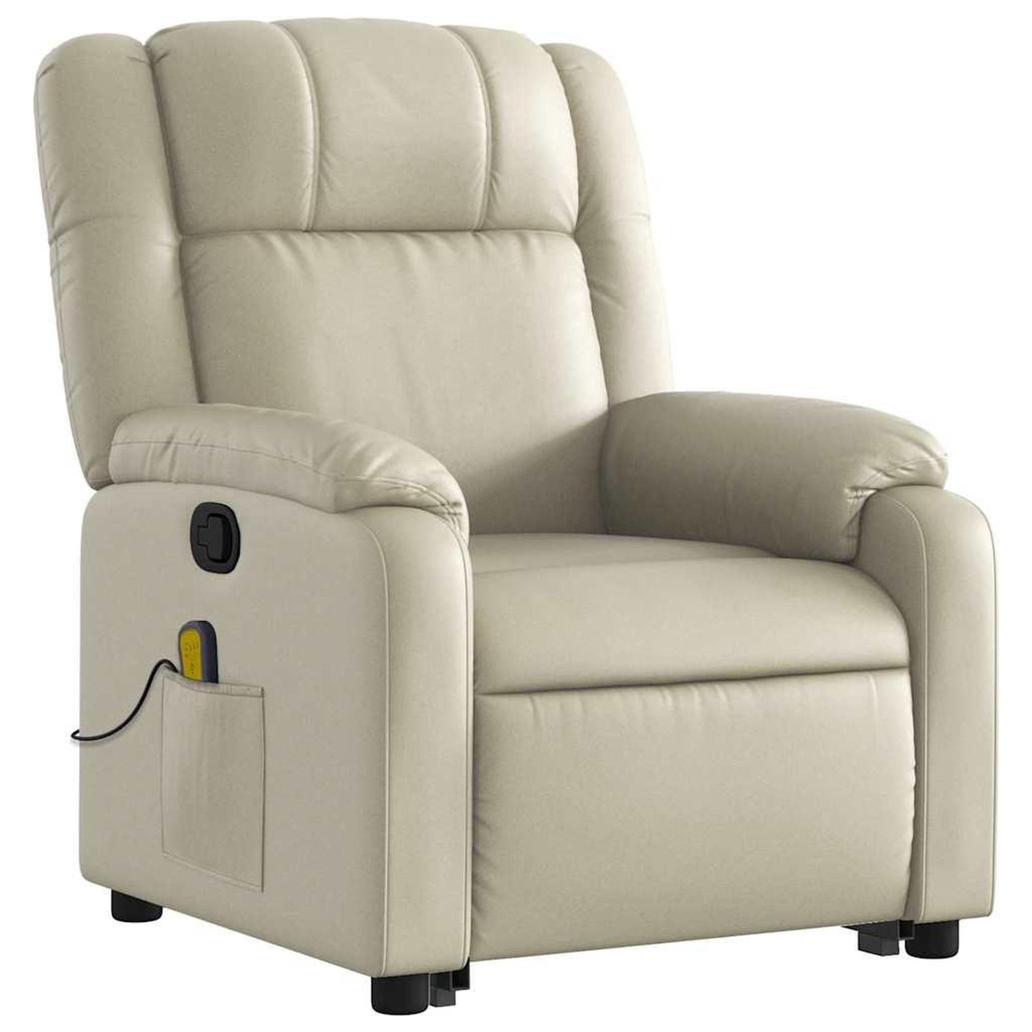Voir la diapositive 4 : VIDAXL Fauteuil inclinable de massage Creme Similicuir