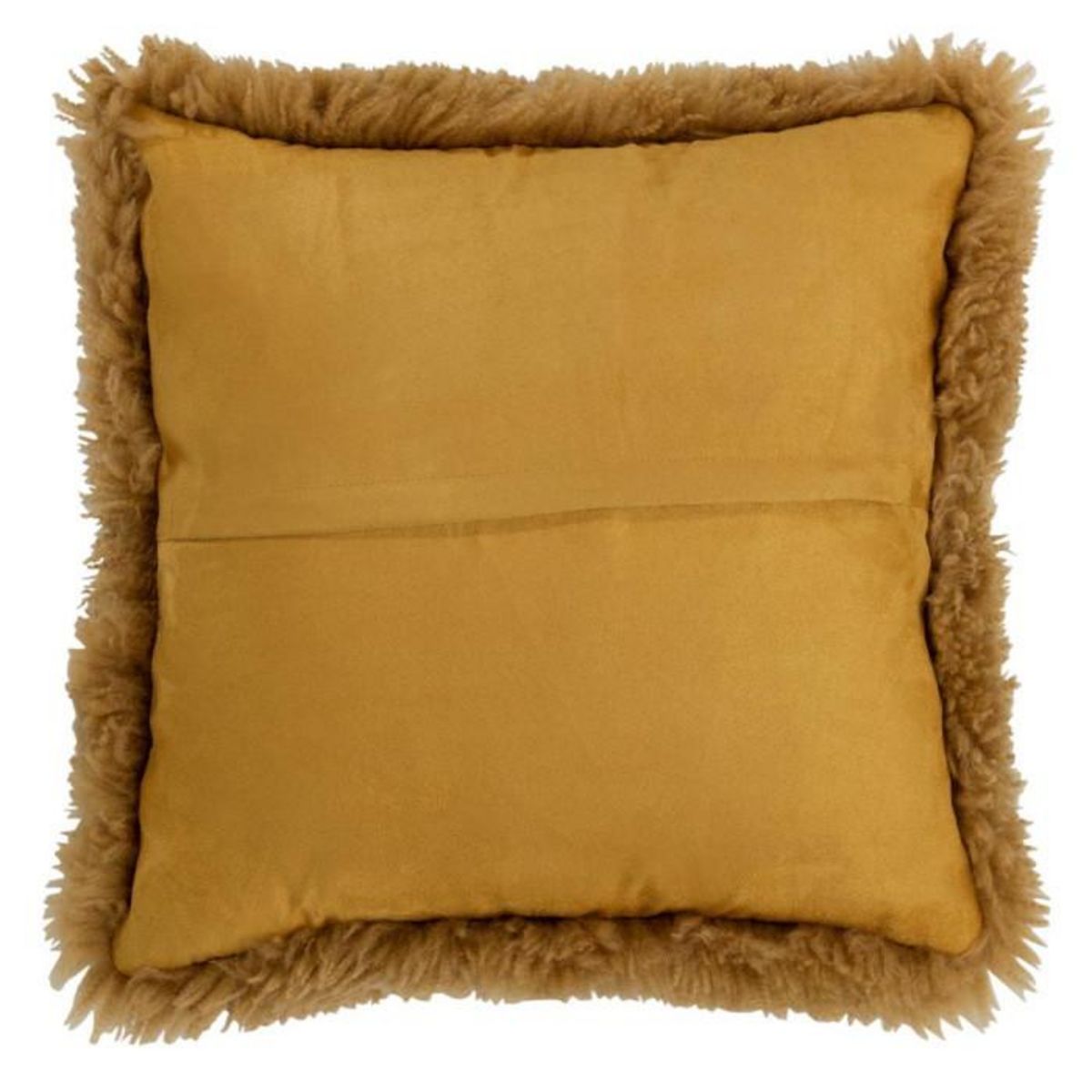 Paris Prix Coussin Déco  Peau de Mouton  40x40cm Ocre