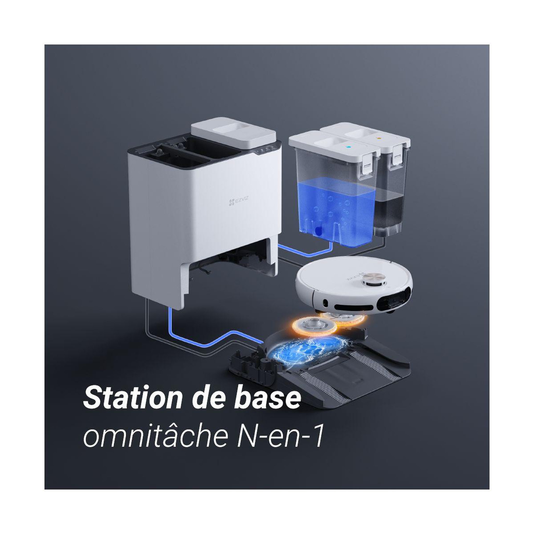 Voir la diapositive 4 : EZVIZ Robot aspirateur laveur rs20 max
