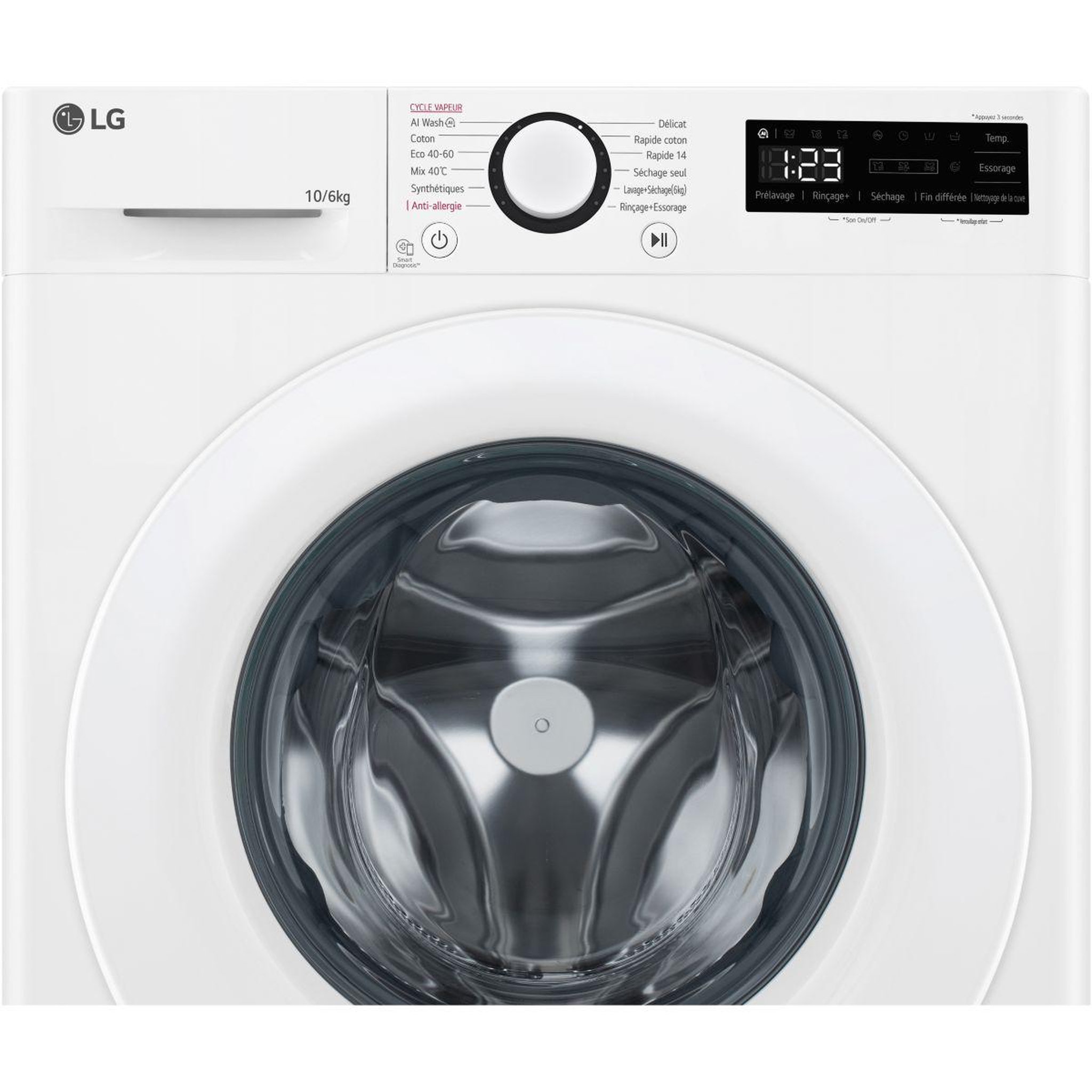 Voir la diapositive 4 : LG Lave linge séchant hublot f164r33wrs
