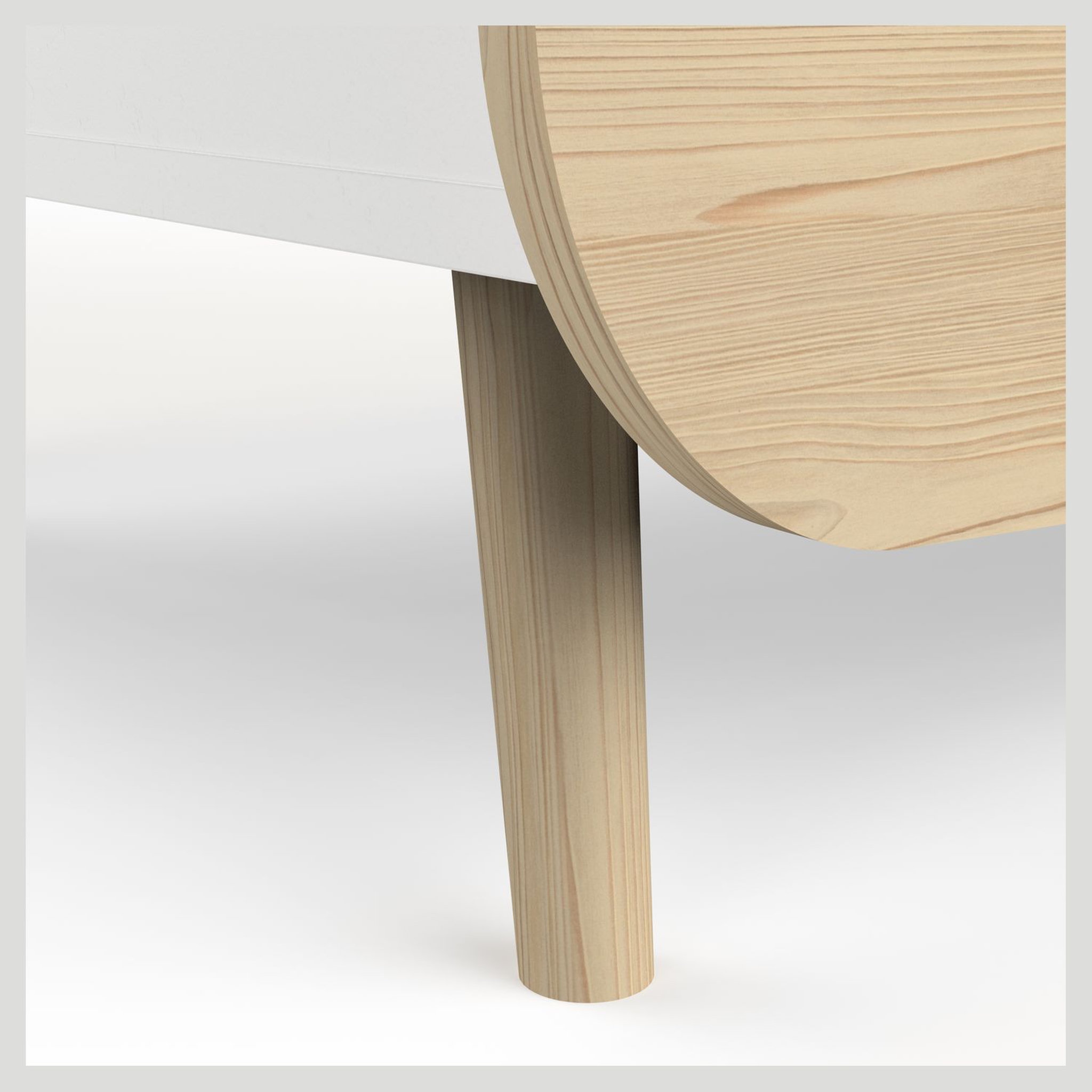 Voir la diapositive 3 : Armoire bébé enfant 3 portes 4 tiroirs blanc LINIA 