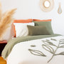 Voir la diapositive 3 : Home collection Parure de couette tufte 3pcs coton lave bci herbier