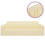 Voir la diapositive 2 : VIDAXL Housse extensible de canape 3 places Creme Jersey de polyester