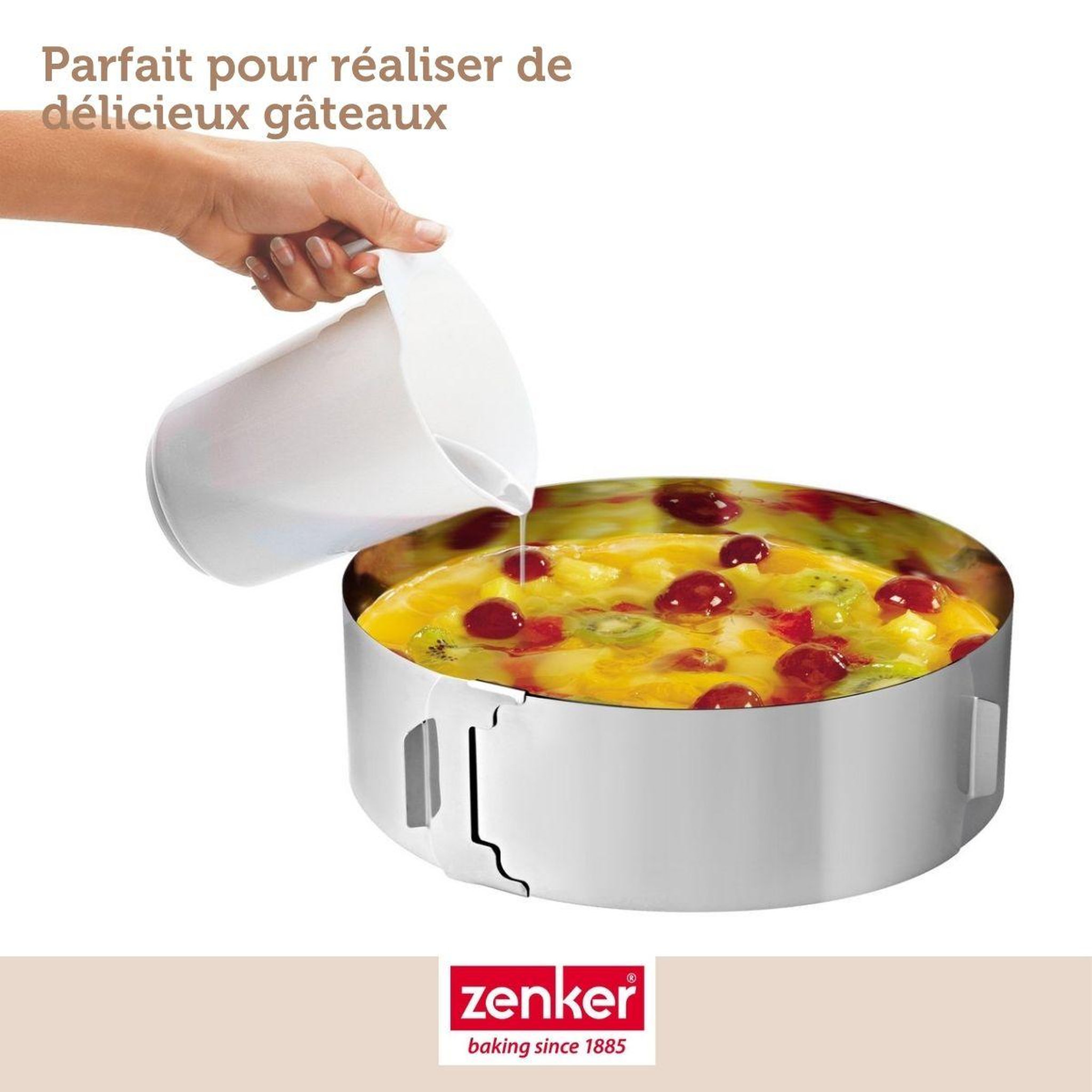 Voir la diapositive 5 : ZENKER Cercle à pâtisserie réglable zenker smart pastry