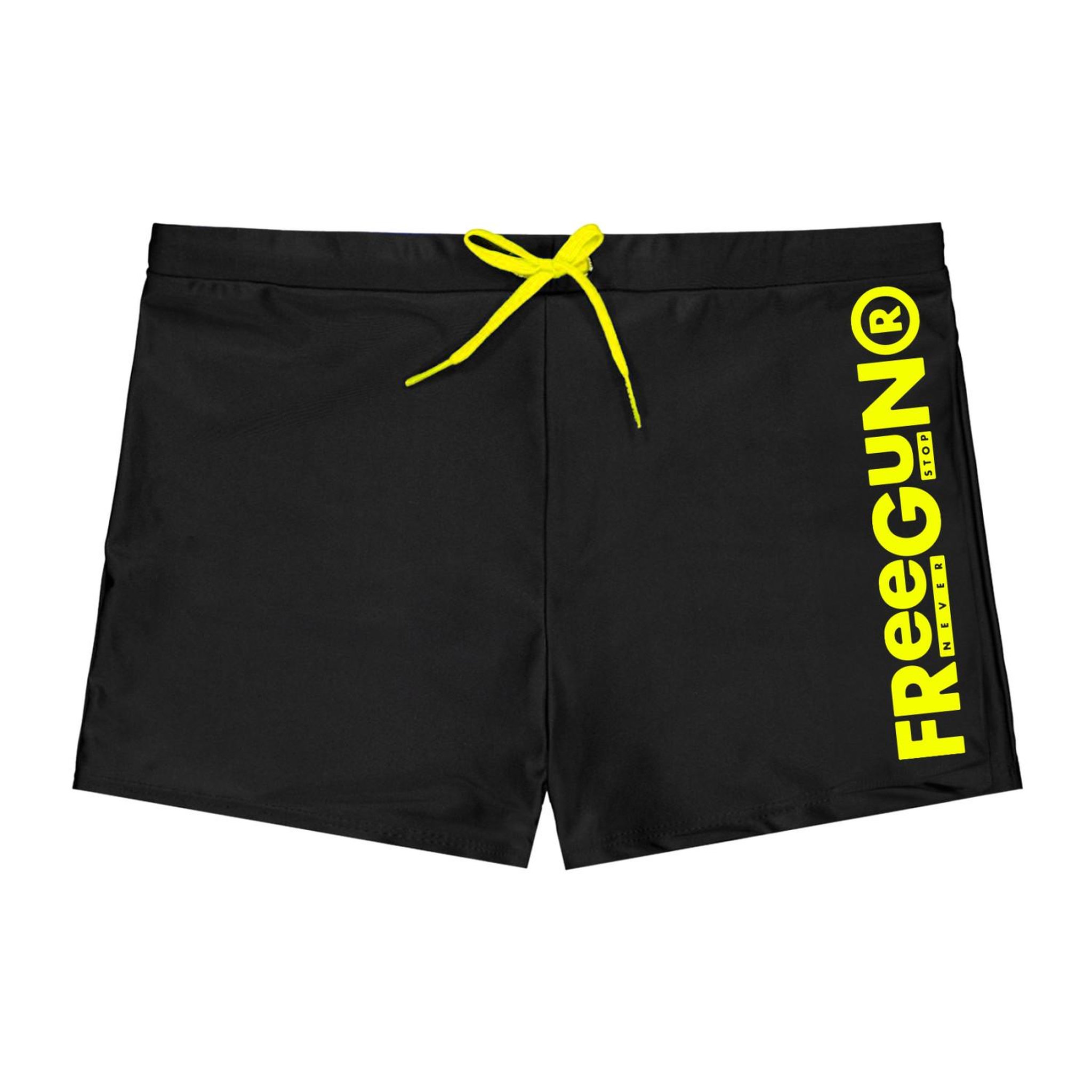 Voir la diapositive 1 : FREEGUN Shorty de bain homme uni avec logo rubber print couleur