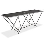 VIDAXL Table pliable de collage MDF et aluminium 200 x 60 x 78 cm