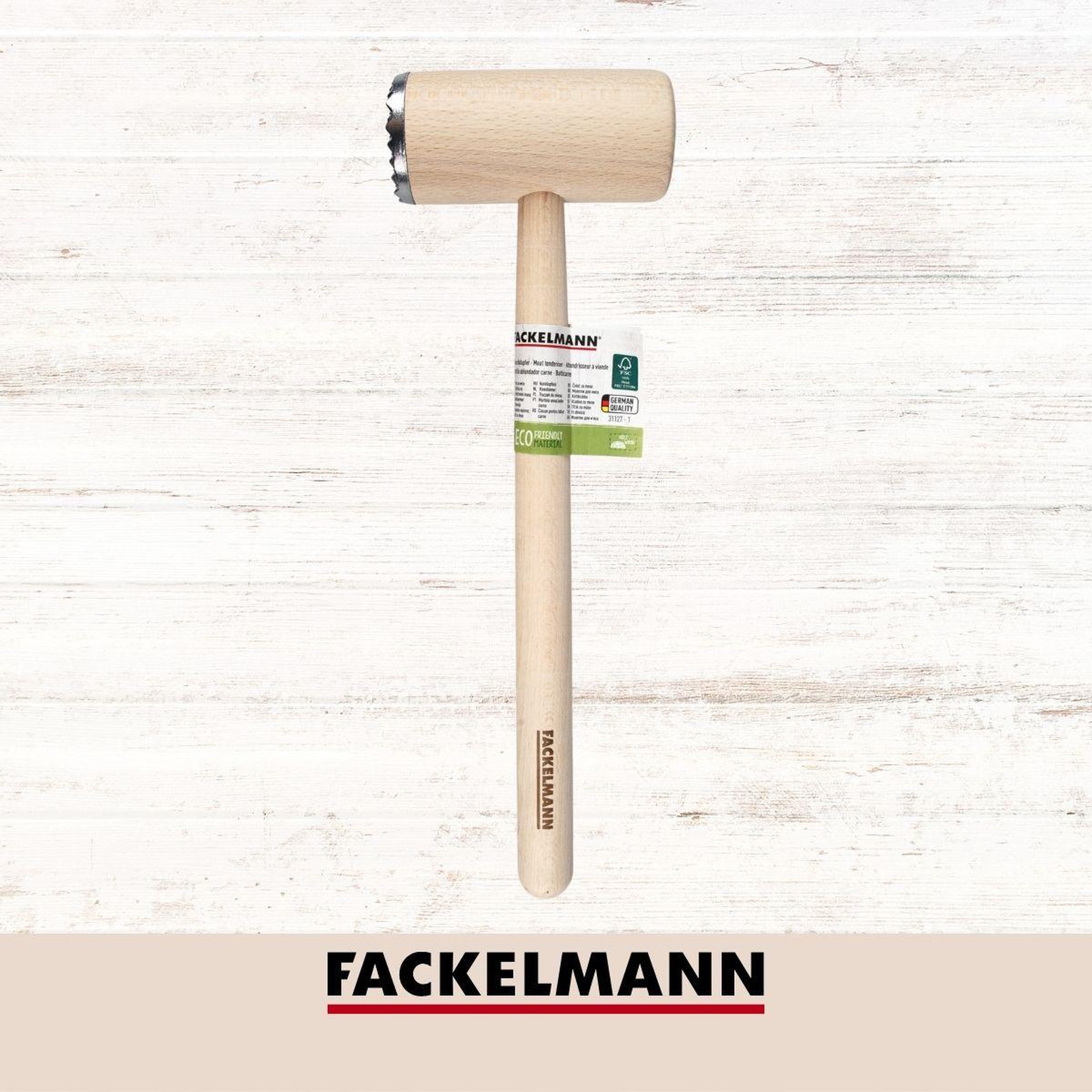 Voir la diapositive 5 : Fackelmann Attendrisseur de viande en bois FSC Fackelmann Nature