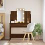 Voir la diapositive 1 : VIDAXL Coiffeuse avec lumieres LED chene marron 96x40x142 cm