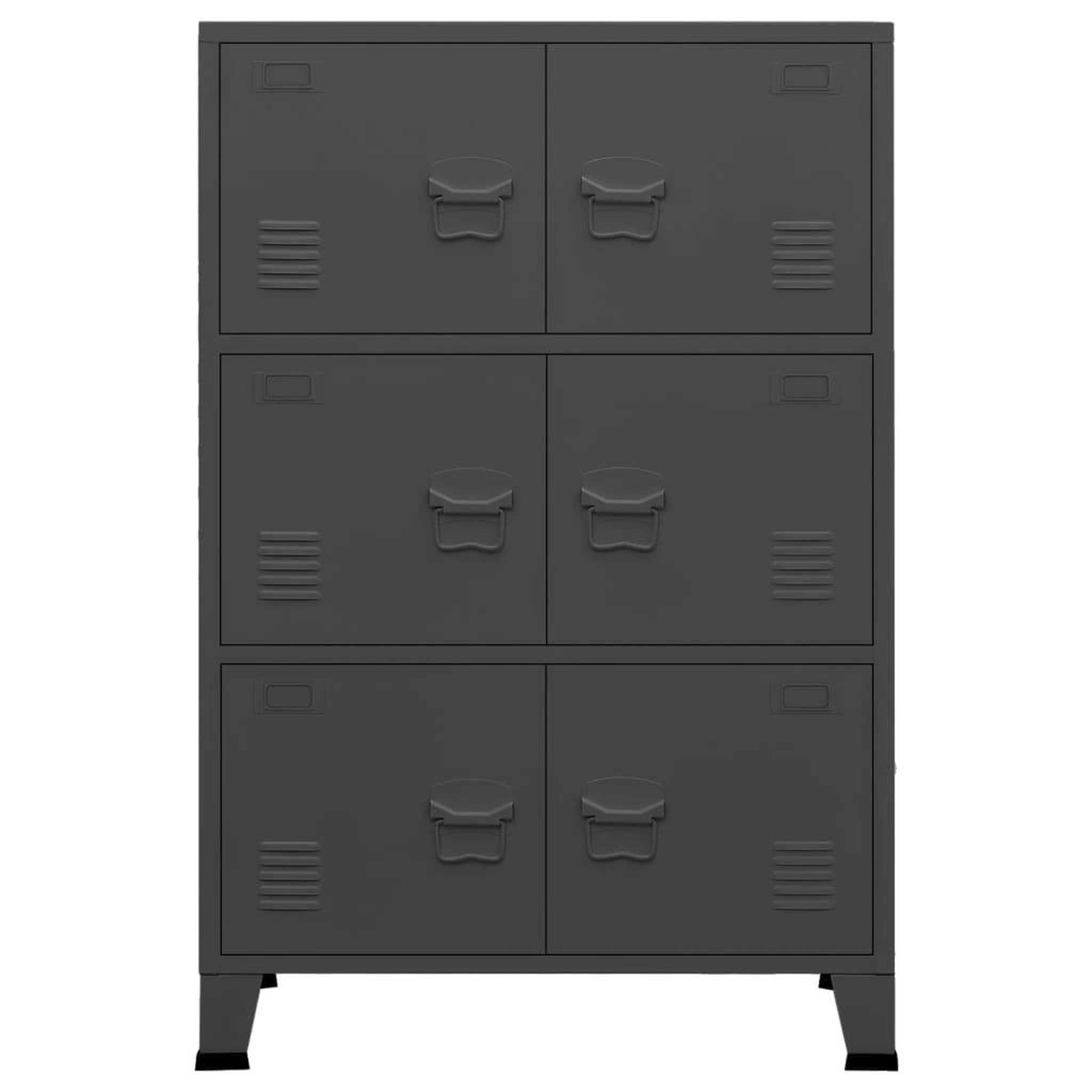 Voir la diapositive 3 : VIDAXL Coffre de rangement industriel Anthracite 75x40x115 cm Metal
