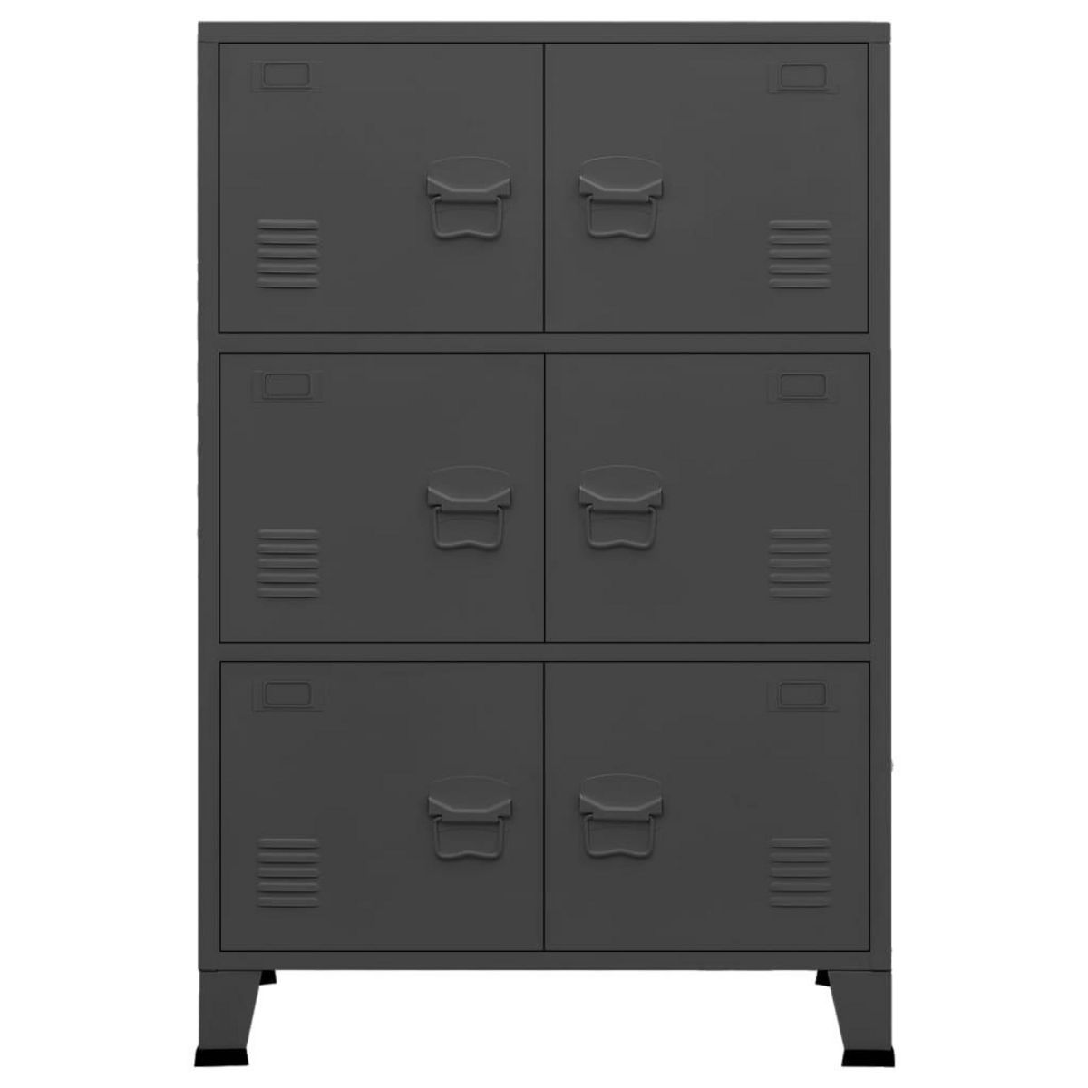 VIDAXL Coffre de rangement industriel Anthracite 75x40x115 cm Metal