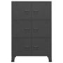 Voir la diapositive 3 : VIDAXL Coffre de rangement industriel Anthracite 75x40x115 cm Metal