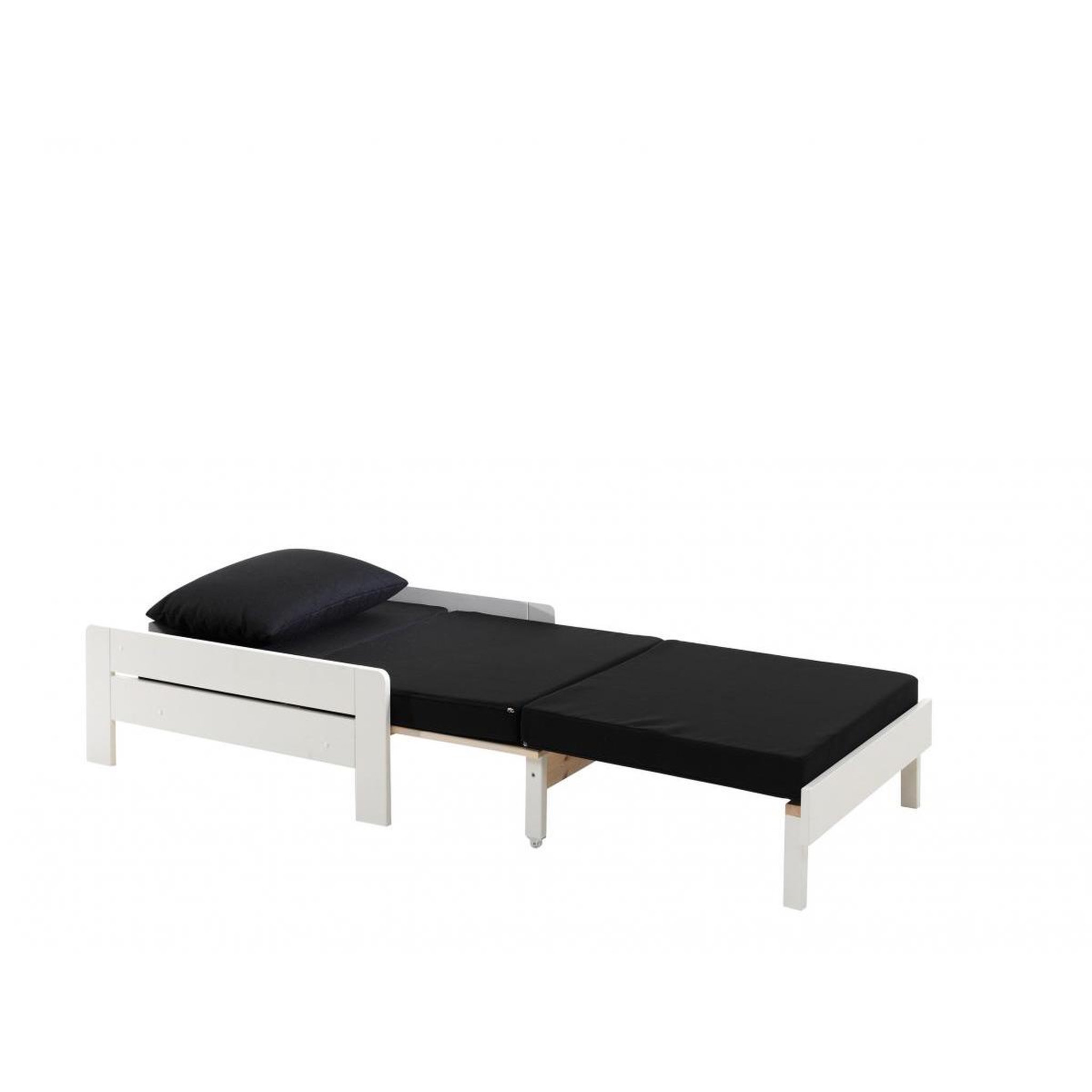 Voir la diapositive 5 : Paris Prix Pack - lit mezzanine enfant, commode & fauteuil-lit  pino  90x200cm blanc