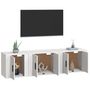 Voir la diapositive 3 : VIDAXL Ensemble de meubles TV 3 pcs Blanc Bois d'ingenierie