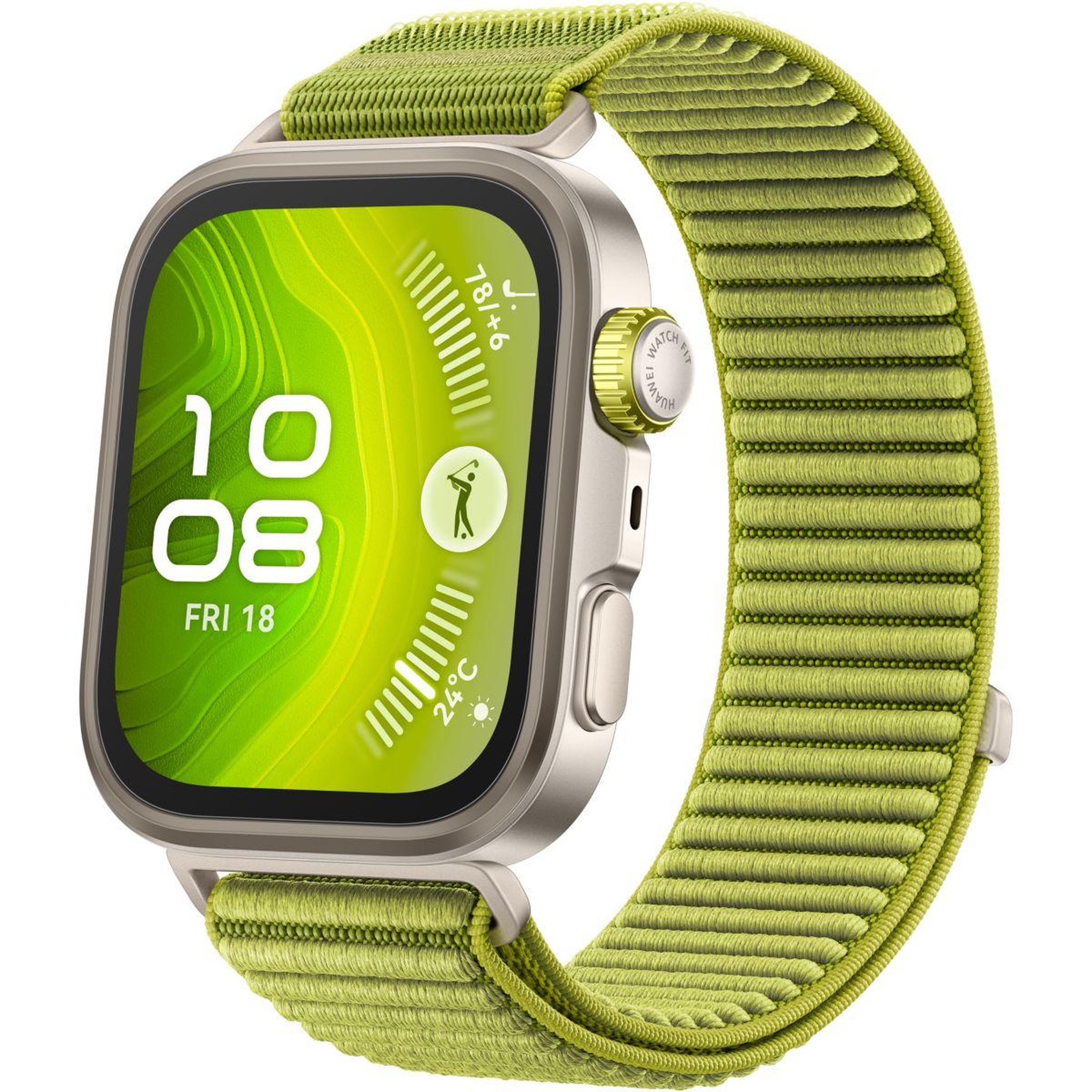 Voir la diapositive 2 : HUAWEI Montre connectée watch fit 4 pro vert