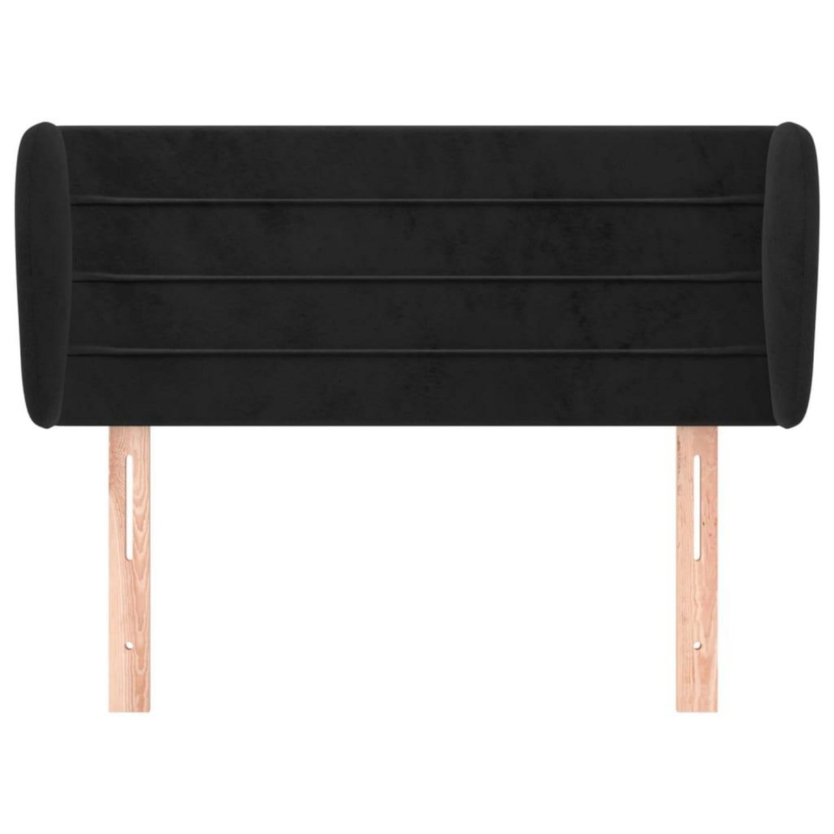 VIDAXL Tete de lit avec oreilles Noir 103x23x78/88 cm Velours