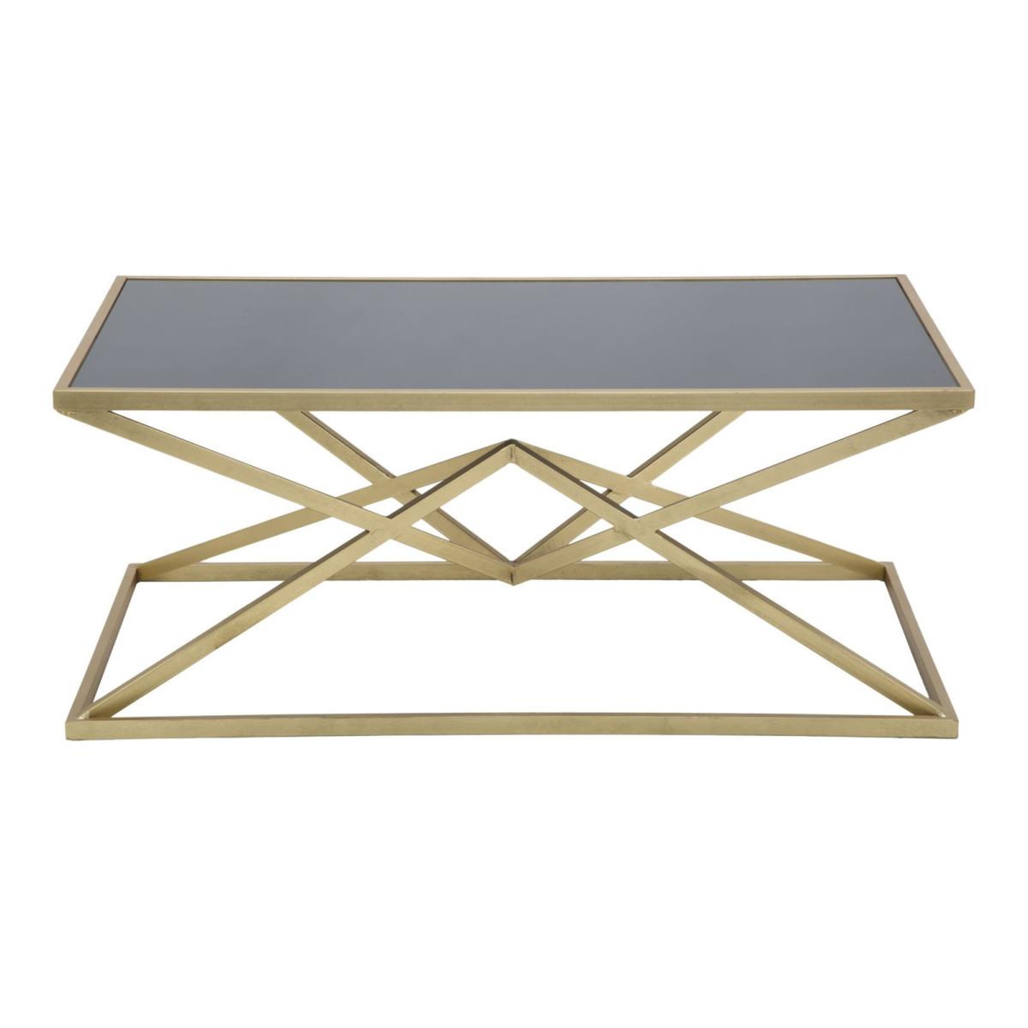 Voir la diapositive 3 : Paris Prix Table basse design  pyramid  110cm noir & or