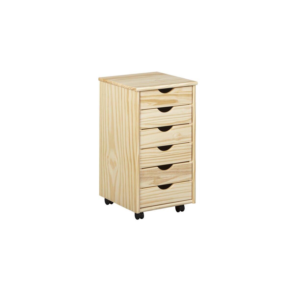 Caisson Bureau 6 tiroirs H 100 cm - Petit meuble de rangement