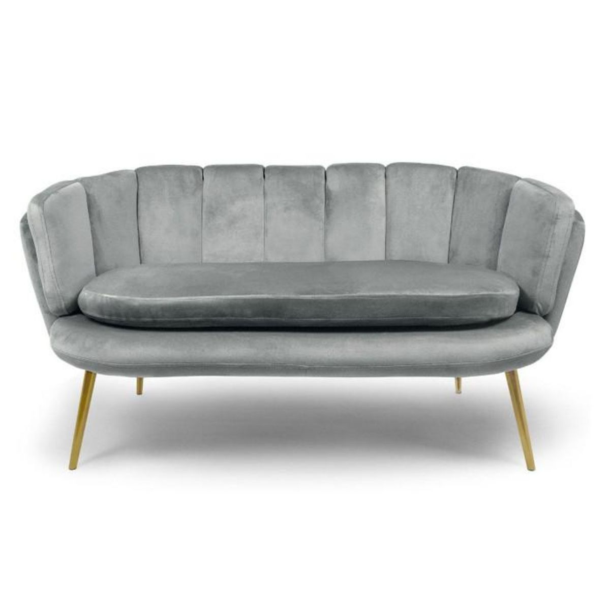 Paris Prix Canapé 2 Places en Velours  Dabren  138cm Argent