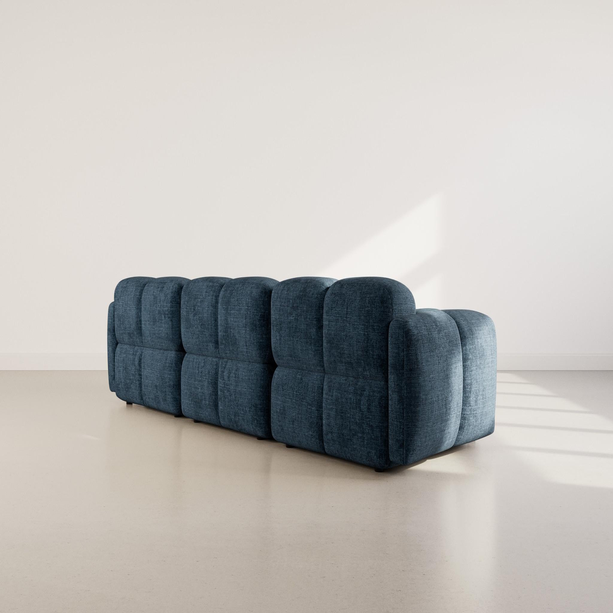 Voir la diapositive 5 : BEST MOBILIER Grace - canapé modulable 3 places en velours texturé