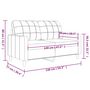 Voir la diapositive 6 : VIDAXL Canape a 2 places Noir 120 cm Tissu