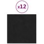 Voir la diapositive 2 : VIDAXL Panneaux muraux 12 pcs Noir 30x30 cm Velours 1,08 m²