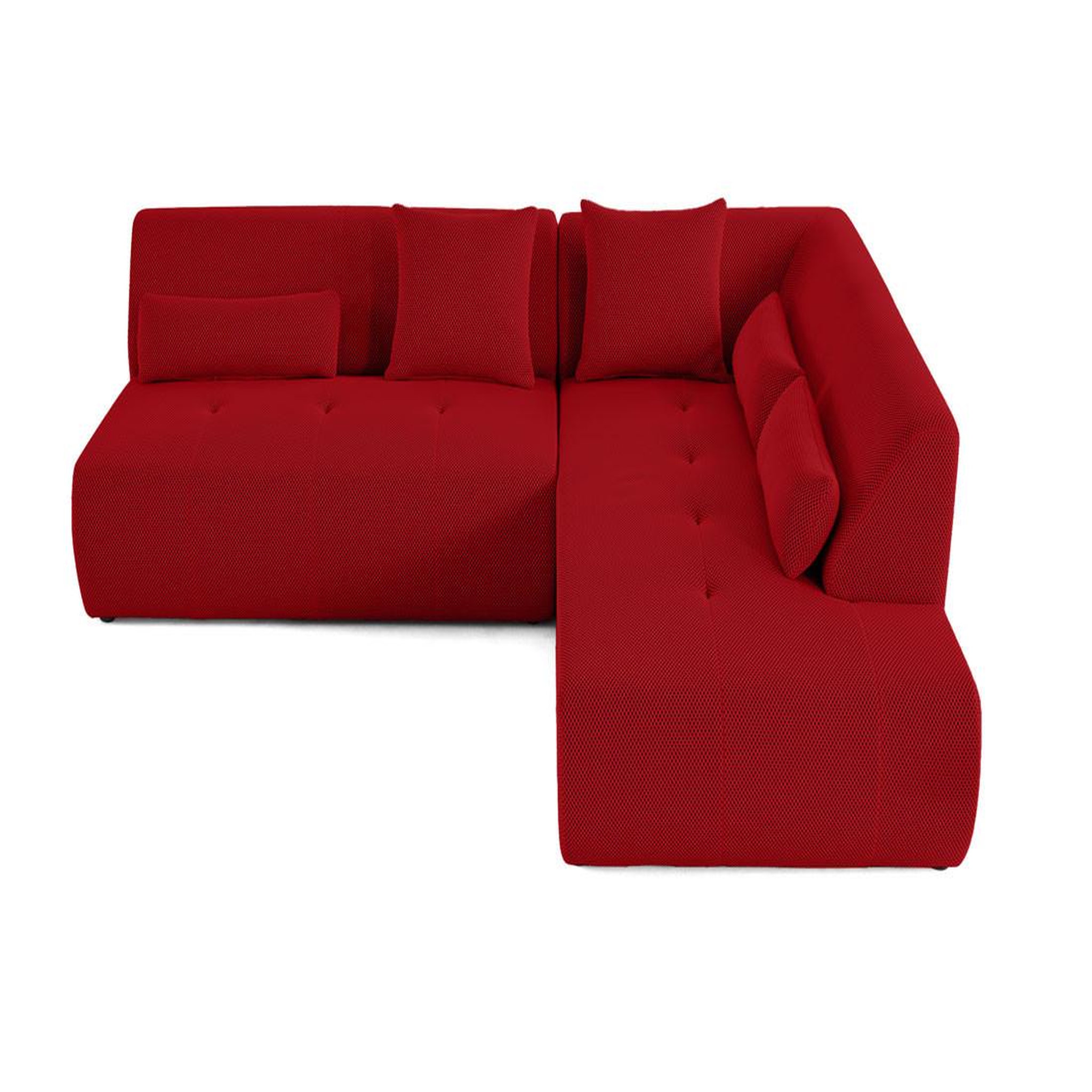 Voir la diapositive 6 : LISA DESIGN Onyx - canapé modulable d'angle droit 5 places - en tissu mailles 3d