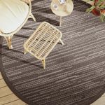 VIDAXL Tapis d'exterieur ARAKIL marron Ø200 cm PP