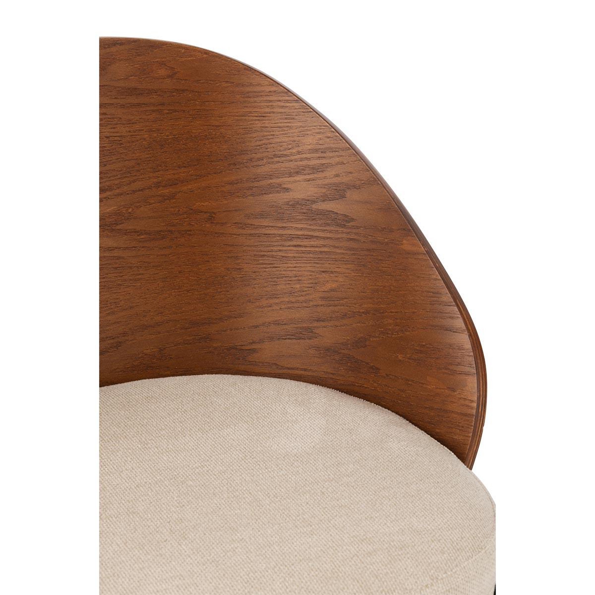 Voir la diapositive 4 : J-LINE Chaise design  lone  74cm marron & beige