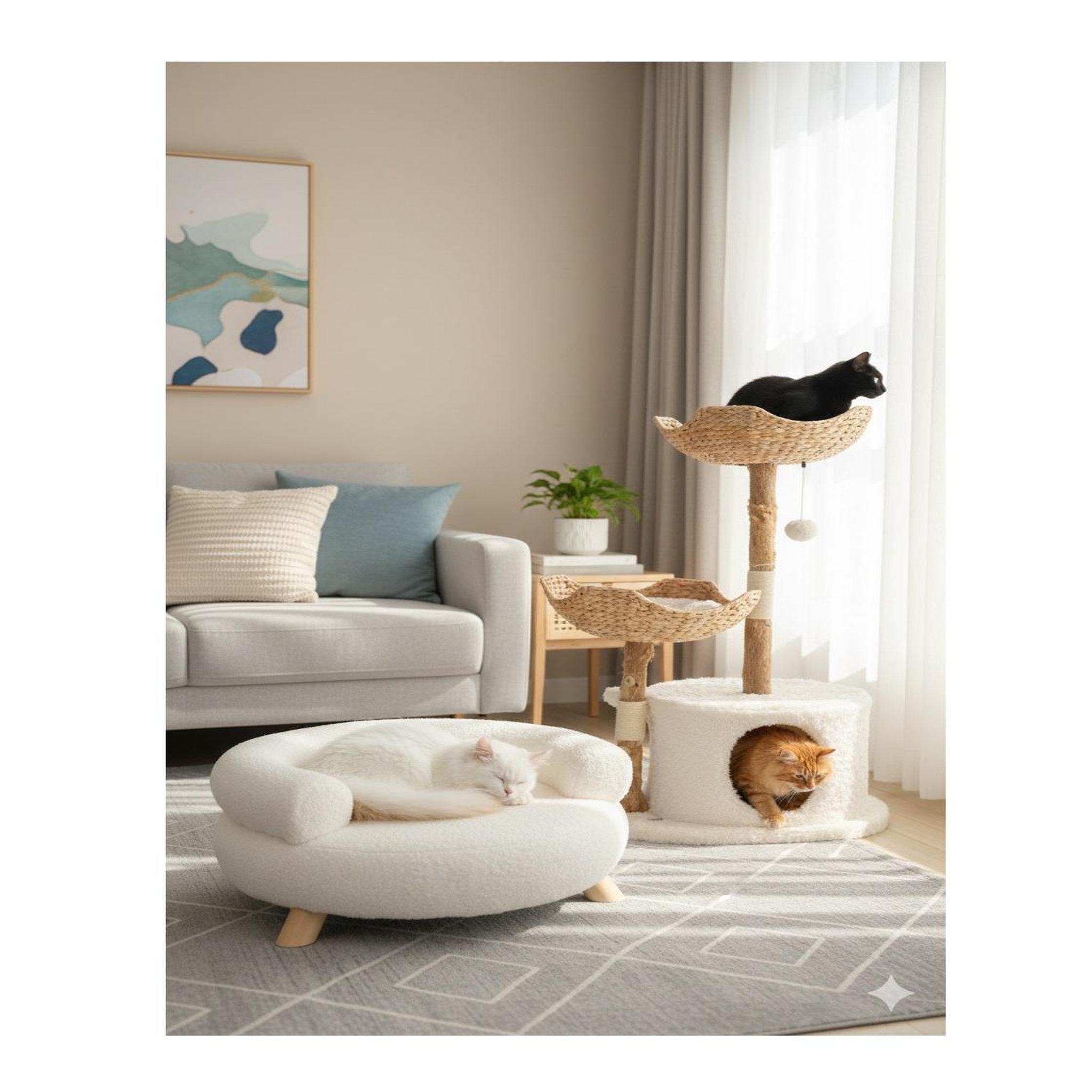 Voir la diapositive 4 : Eden Fauteuil pour chien ou chat détente bouclette
