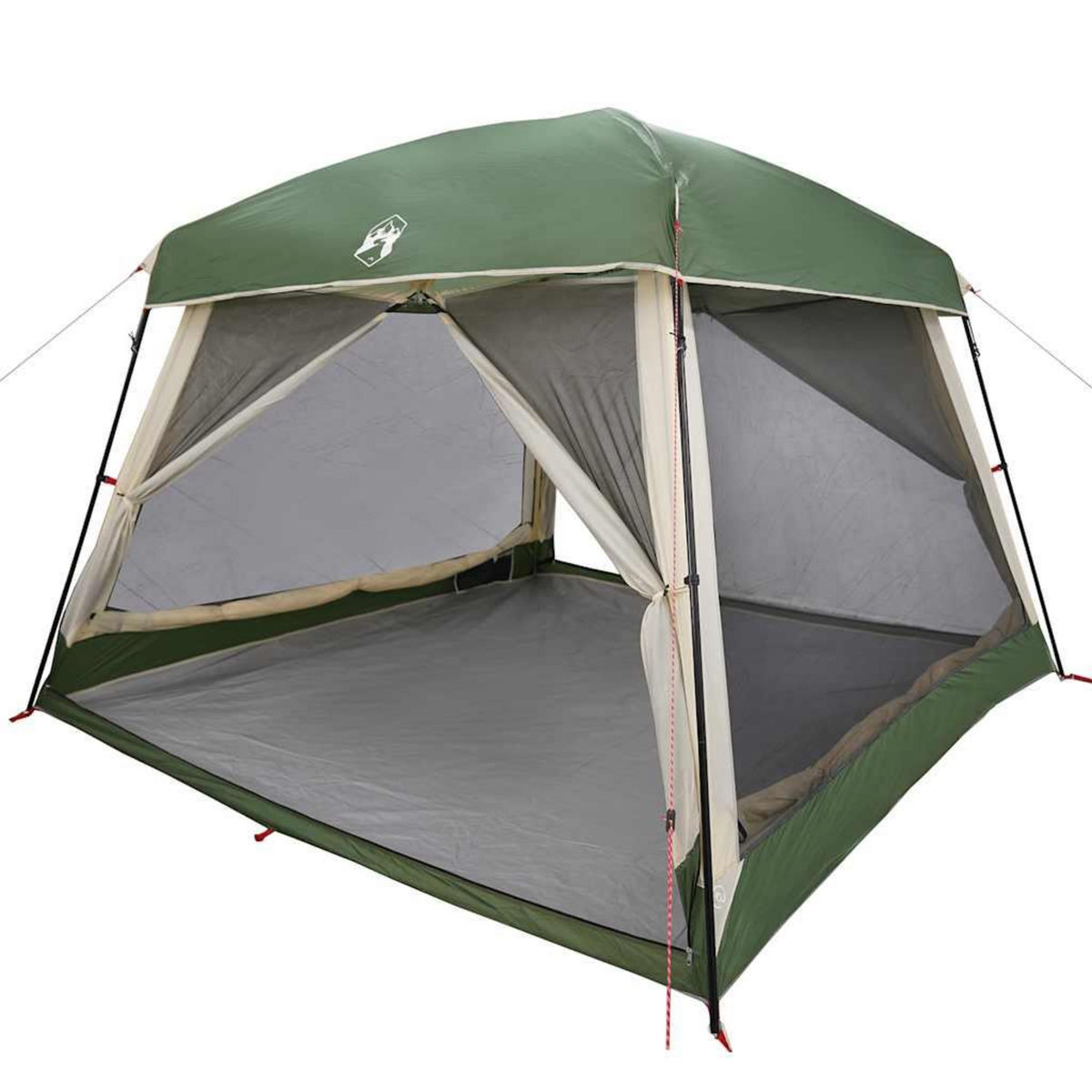 VIDAXL Tente de cabine familiale 6 personnes vert impermeable