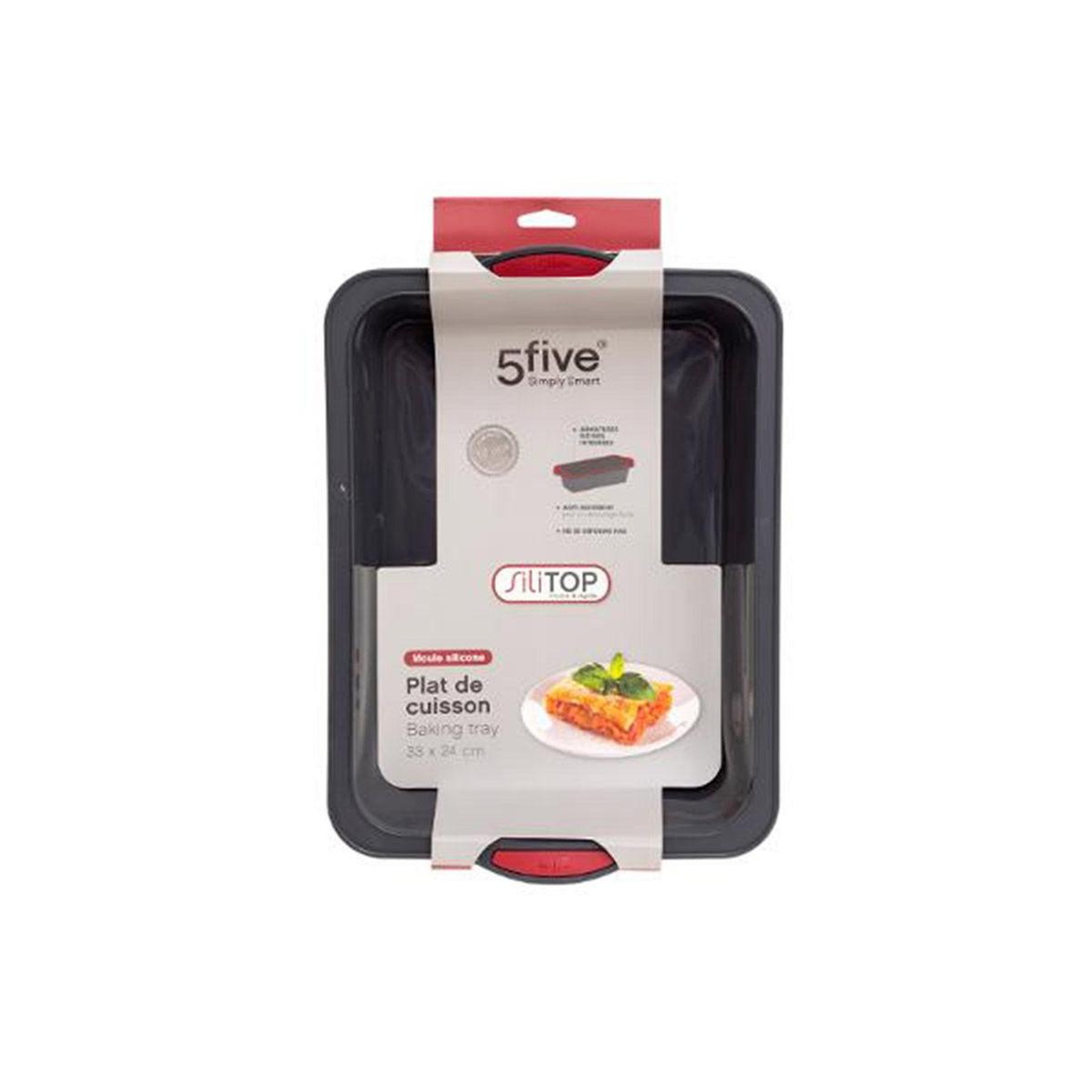 Voir la diapositive 3 : FIVE Moule Rectangle Silicone  Silitop  32cm Gris