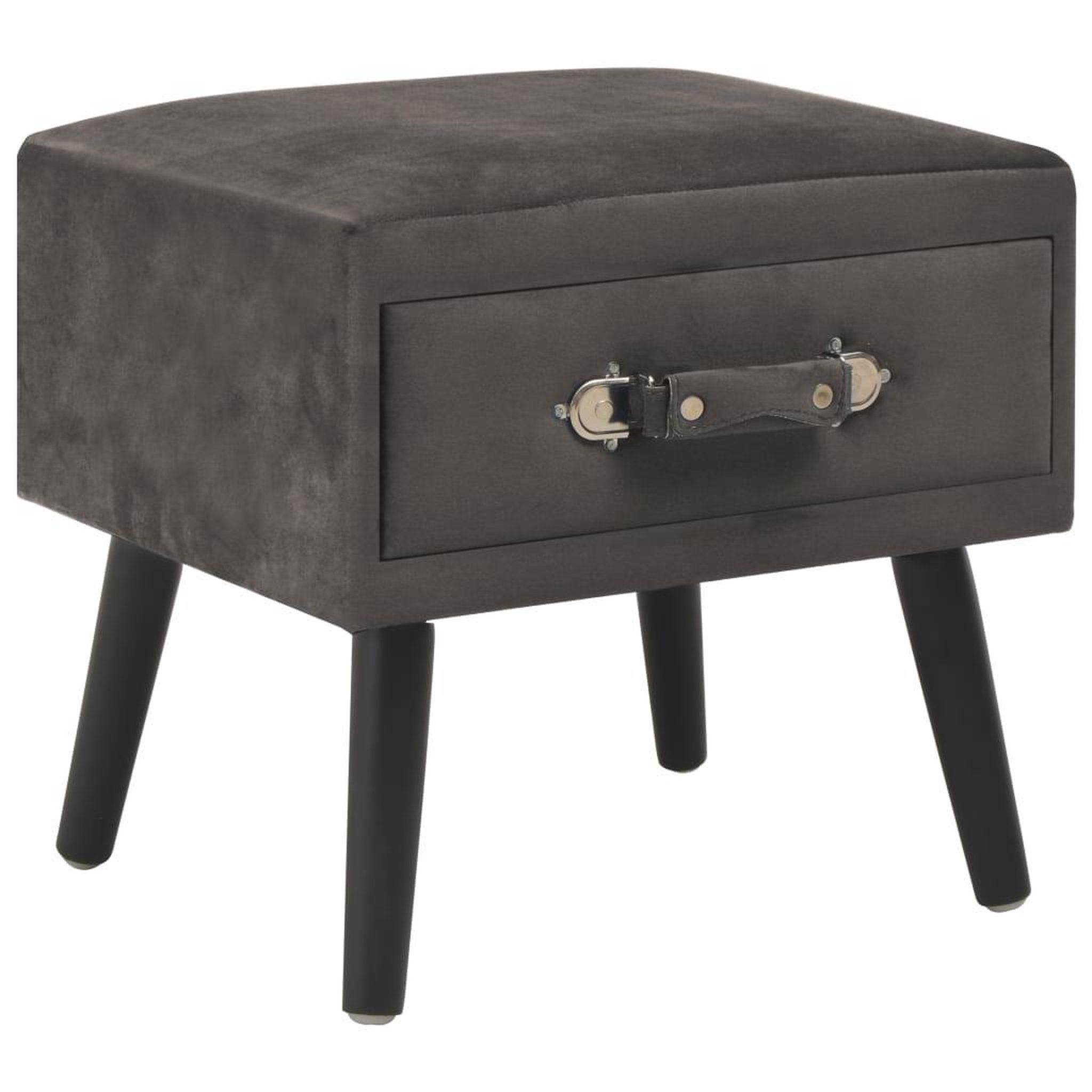Voir la diapositive 1 : VIDAXL Table de chevet Gris 40x35x40 cm Velours