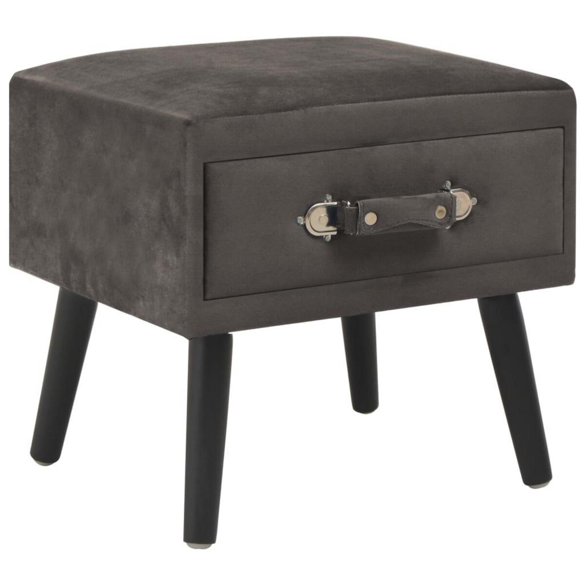 VIDAXL Table de chevet Gris 40x35x40 cm Velours