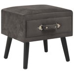 VIDAXL Table de chevet Gris 40x35x40 cm Velours