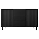 BEST MOBILIER Girona - buffet bas - noir - 3 tiroirs et 2 portes - 153 cm. Coloris disponibles : Noir