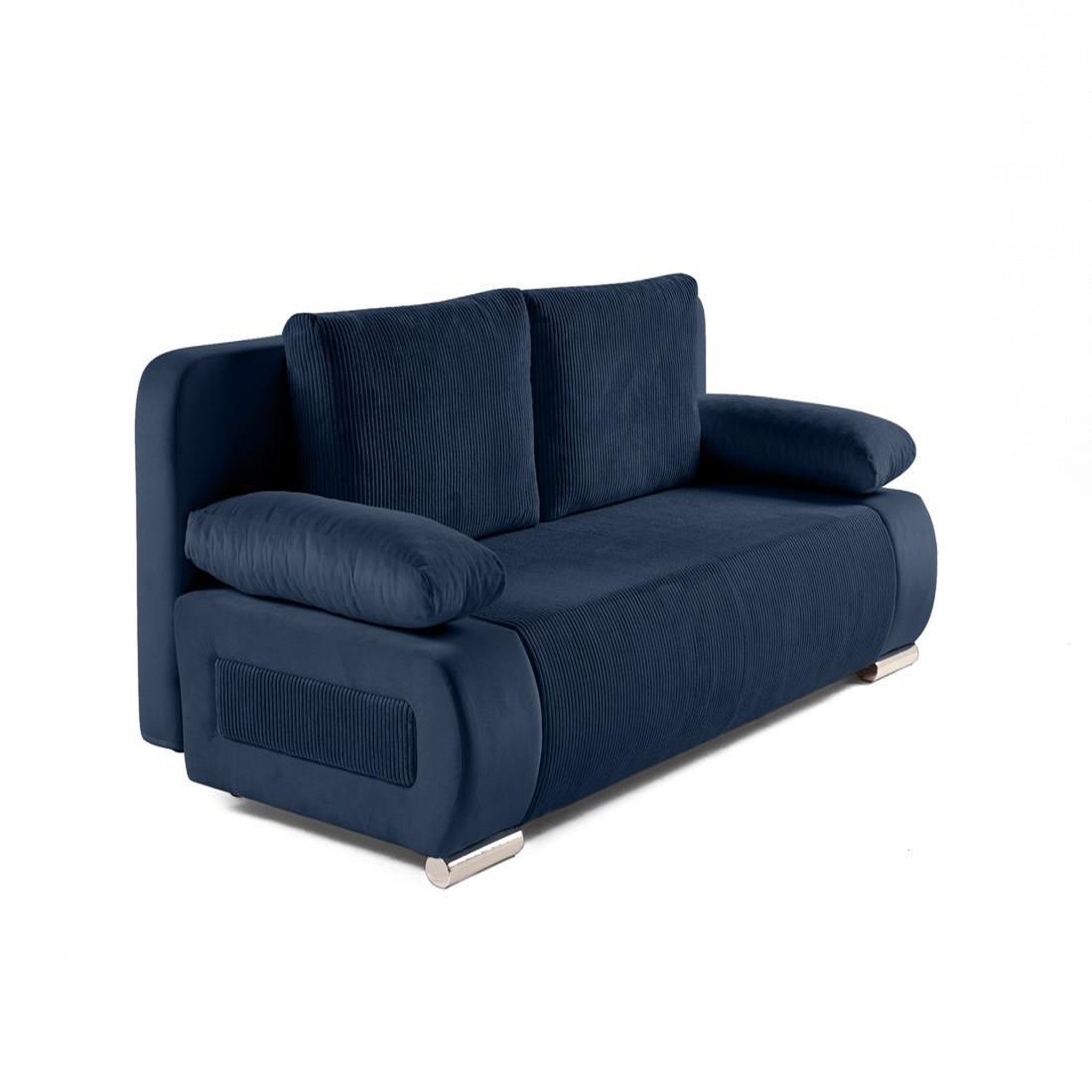 Voir la diapositive 4 : BEST MOBILIER Elio - canapé 3 places convertible - avec coffre - en velours et velours côtelé
