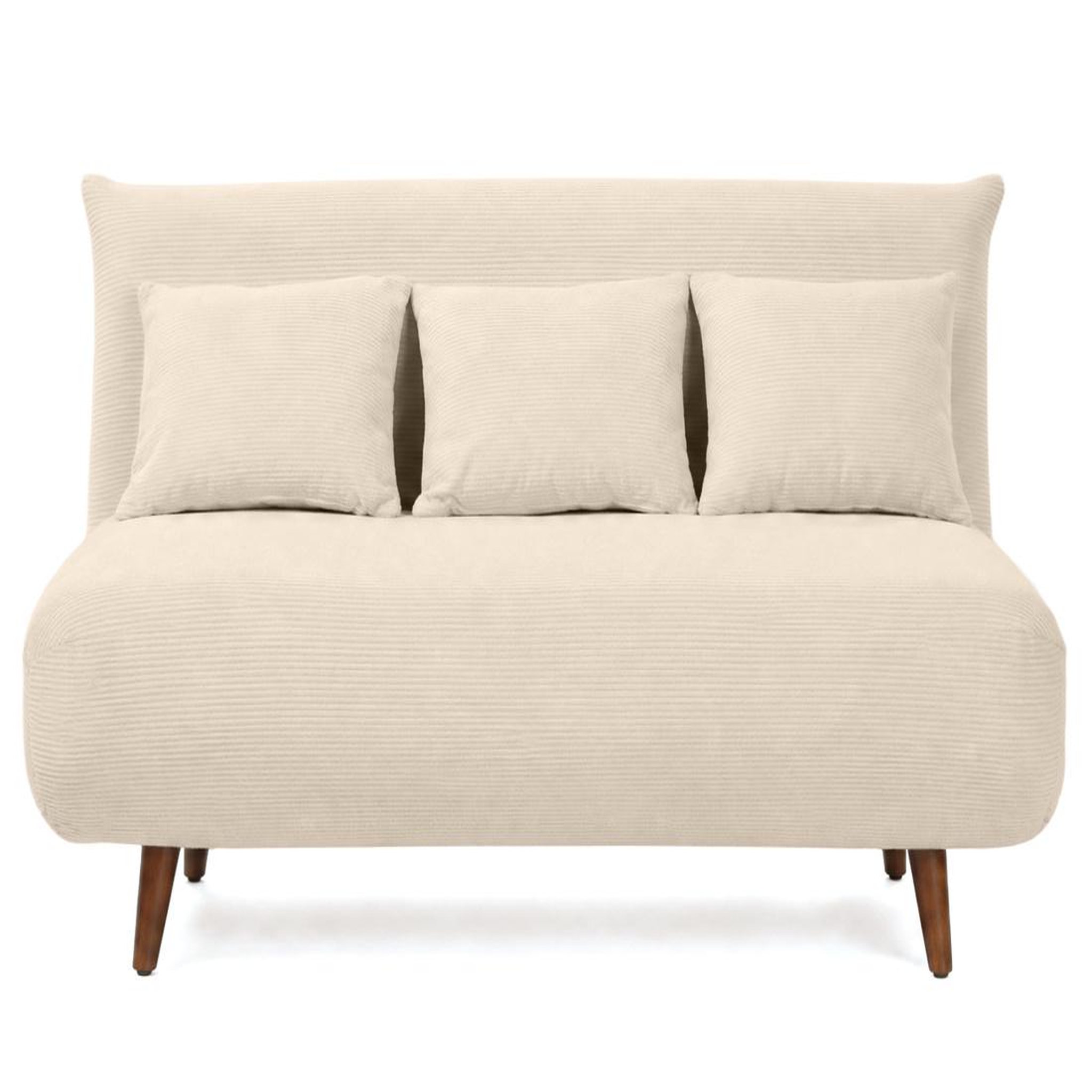 Voir la diapositive 1 : BEST MOBILIER Lumi - banquette convertible clic-clac 2 places en velours côtelé