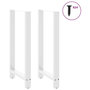 Voir la diapositive 3 : VIDAXL Pieds de table basse blanc 2 pcs 60x(110-111) cm acier