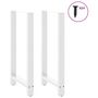 Voir la diapositive 3 : VIDAXL Pieds de table basse blanc 2 pcs 60x(110-111) cm acier
