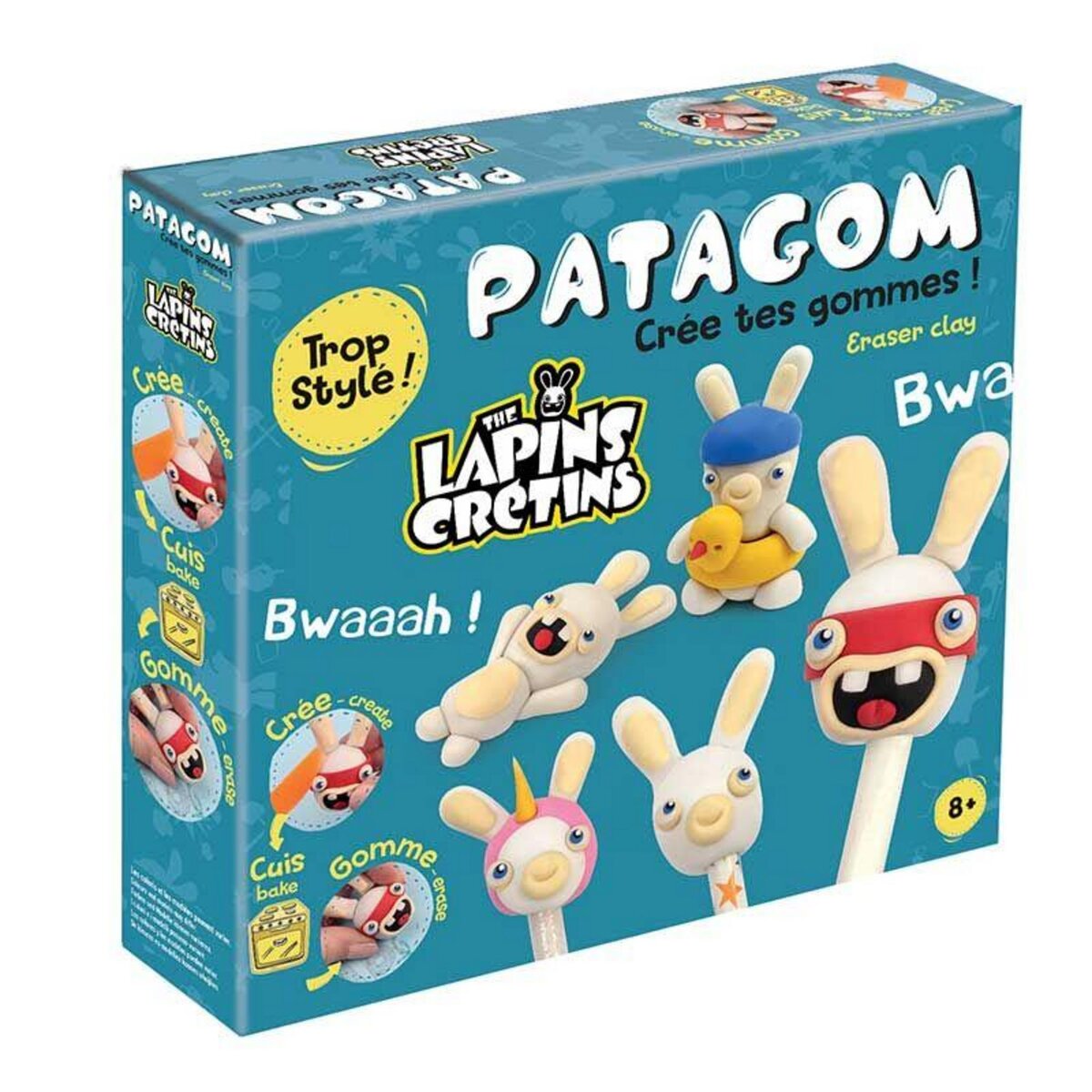 Graine créative Coffret DIY Patagom - Faire ses gommes soi-même - Lapins Crétins