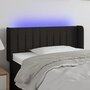 Voir la diapositive 1 : VIDAXL Tete de lit a LED Noir 93x16x78/88 cm Tissu