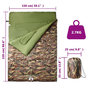 Voir la diapositive 5 : VIDAXL Sac de couchage double et oreillers adultes camping 3 4 saisons