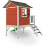 Voir la diapositive 2 : Axi House AXI Maisonnette Lodge XL en bois Rouge toboggan Vert