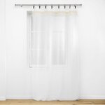 Paris Prix Rideau Voilage à Anneaux  Anissa  140x240cm Blanc